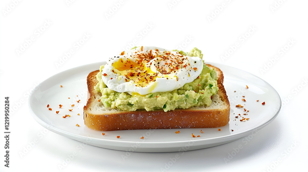 Avocado toast topped with a perfectly poached egg and a sprinkle of chili flakes. Avocado toast topped with a perfectly poached egg and a sprinkle of chili flakes.
