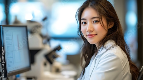 Focused medical researcher analyzing data in laboratory portrait Free Download Focused medical researcher analyzing data in laboratory portrait - GFXLoad