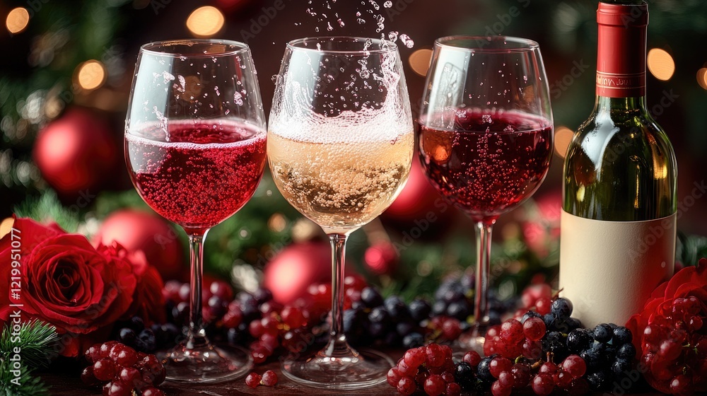 Festive Rosé Wine Tasting Holiday Cheers Festive Rosé Wine Tasting Holiday Cheers