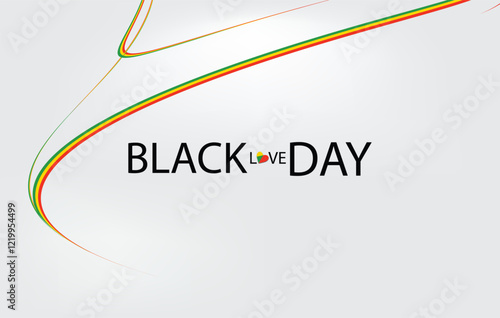 Colorful Love Story Black Love Day Design