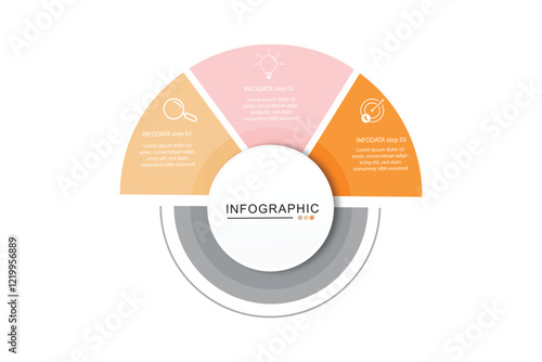 Vector infographic design template with 3 options or steps