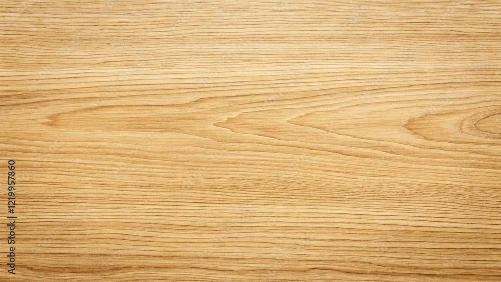 Naklejka premium Horizontal Light Brown Wood Grain Texture Background - Rustic Wooden Surface