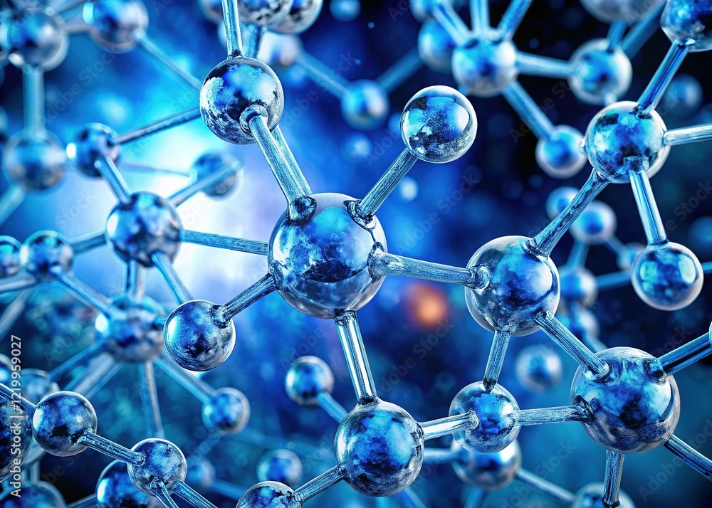 Macro Photography: Nitrogen Gas Molecules (N2) - Crystalline Structure Macro Photography: Nitrogen Gas Molecules (N2) - Crystalline Structure