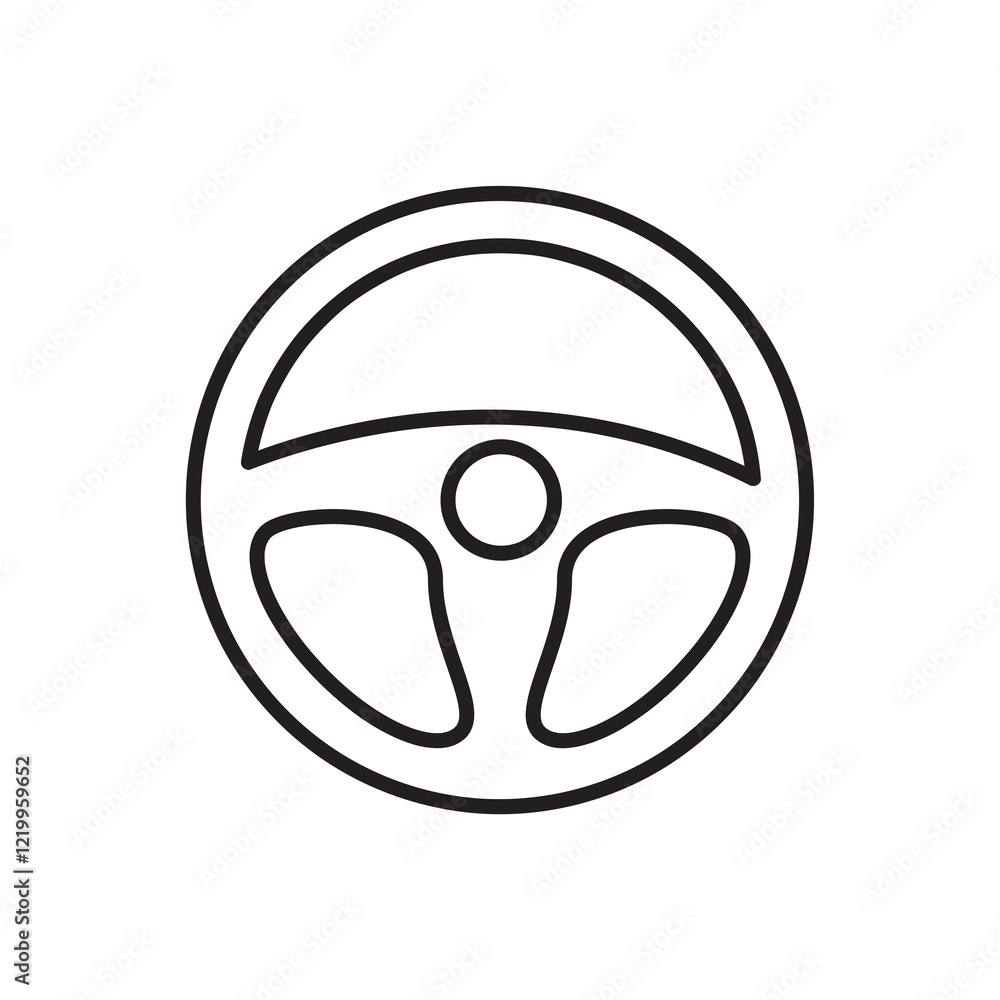 Car steering wheel icon.vector flat black linear illustration for web and app..eps Car steering wheel icon.vector flat black linear illustration for web and app..eps