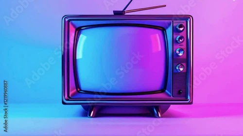 retro tv set with space