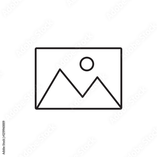 No image available icon. linear illustration for web and app..eps