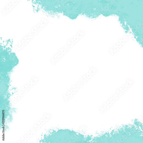 Light blue square watercolor frame brush