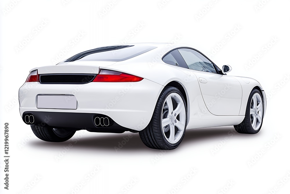 Sleek white sports car showcasing modern design and elegance in automotive engineering Sleek white sports car showcasing modern design and elegance in automotive engineering