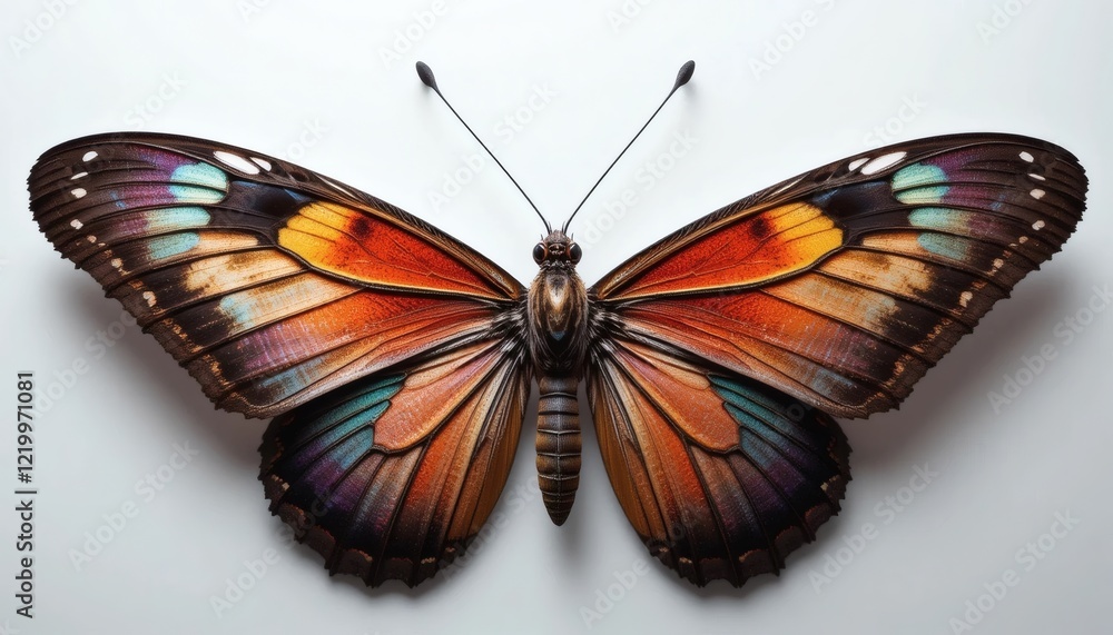 Fototapeta premium Vibrant Morpho Butterfly: A Symphony of Colors