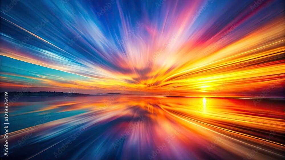 Obraz premium Abstract Sunset Gradient Flow: Blurred Architectural Photography Background