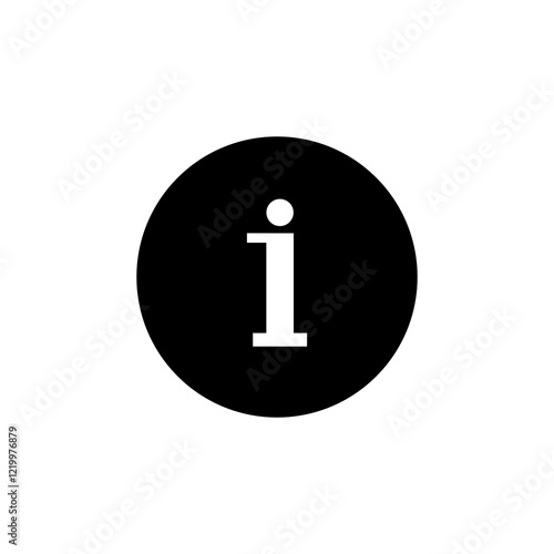Information icon, info sign, vector flat black simple trendy style illustration for web and app..eps