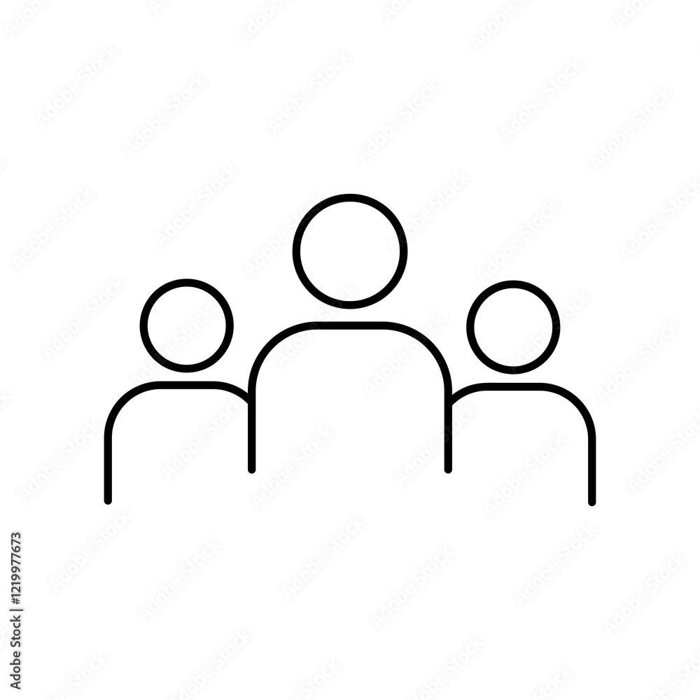 People Icon. User sign icon. vector flat black linear illustration for web and app..eps People Icon. User sign icon. vector flat black linear illustration for web and app..eps