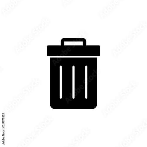 Recycle bin icon. Vector flat black simple trendy style illustration for web and app..eps