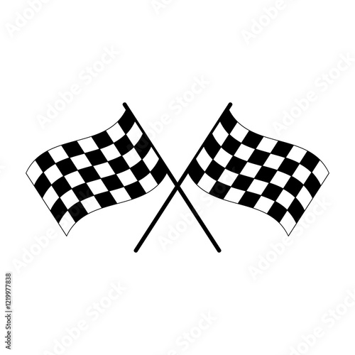 Racing flag icon. Vector trendy style illustration for web and app..eps