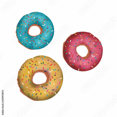 Colorful sweet donuts 