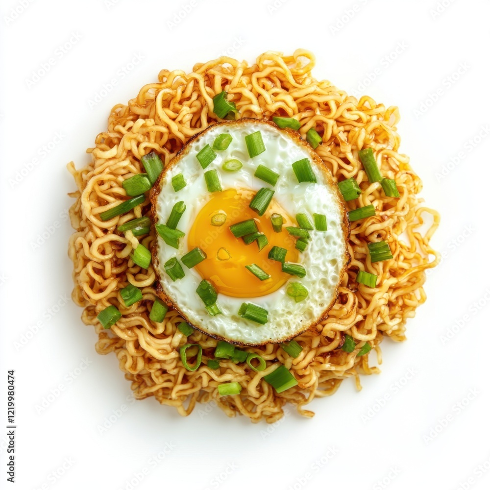 Fototapeta premium Pan-fried ramen noodles