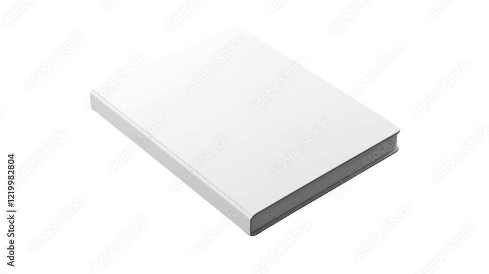 Blank White Book Mockup on a transparent background Blank White Book Mockup on a transparent background