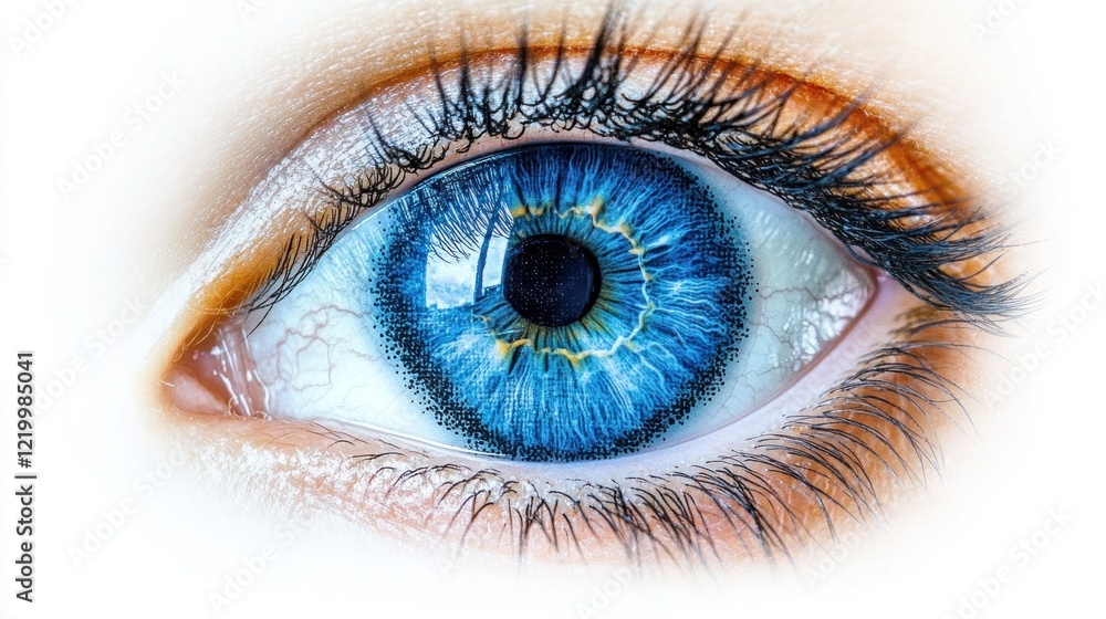 Stunning Close-up of a Captivating Blue Eye Stunning Close-up of a Captivating Blue Eye