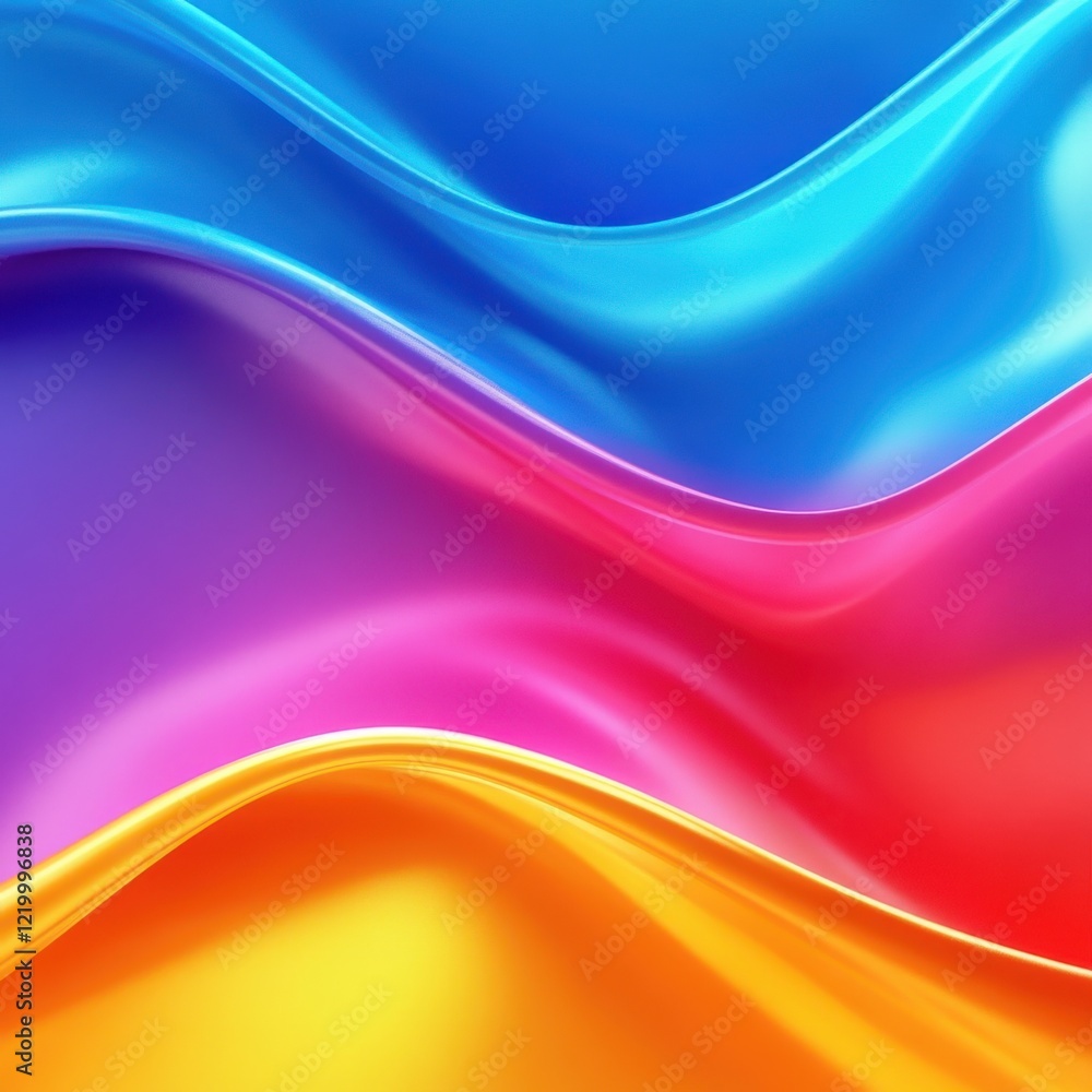 Obraz premium Mesmerizing Fluid Waves of Vivid Prismatic Gradients in Dynamic Abstract Design