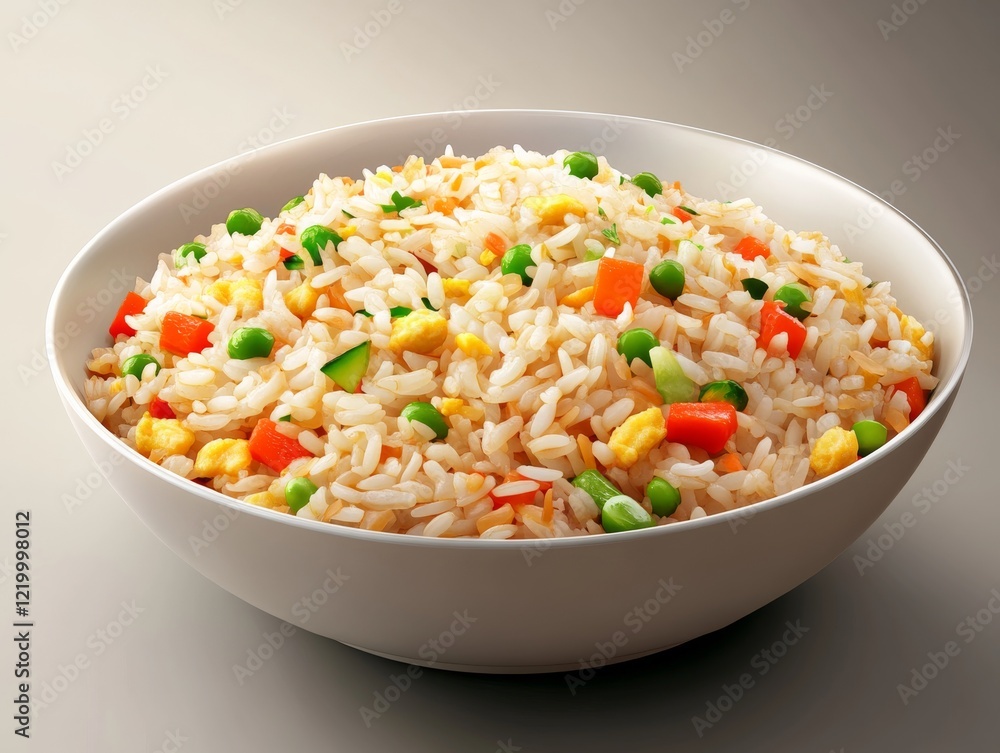 Traditional Chinese fried rice with vegetables and eggs. Featuring a savory and satisfying dish. Highlighting the texture and flavors of the fried rice. Ideal for food and culinary themes. Traditional Chinese fried rice with vegetables and eggs. Featuring a savory and satisfying dish. Highlighting the texture and flavors of the fried rice. Ideal for food and culinary themes.