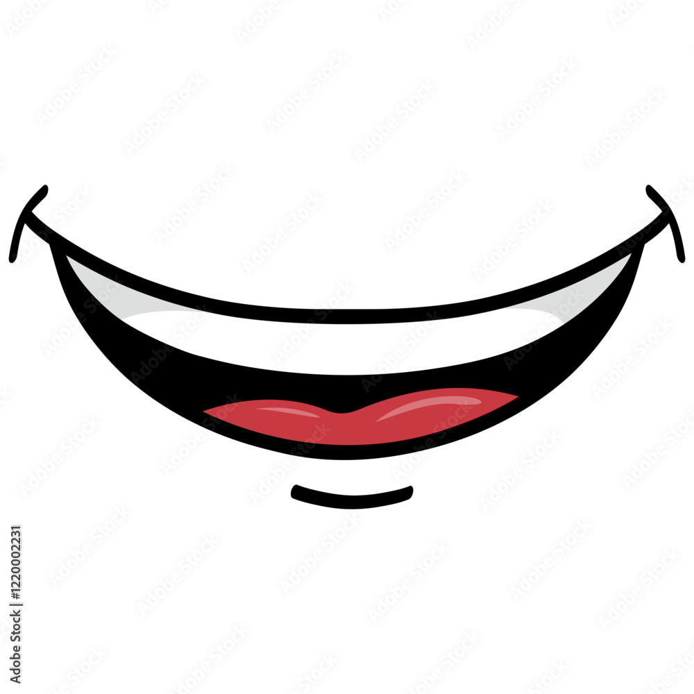 Mouth Laughing Cartoon Drawing Vector Illustration Mouth Laughing Cartoon Drawing Vector Illustration