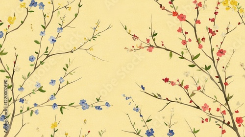 Vintage Floral Pattern for Artistic Greeting Card Design