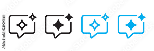 AI assistant icon. AI support and service symbol. Artificial intelligence technology and Machine learning concept. Icon element for application and web. Vector illustration.
