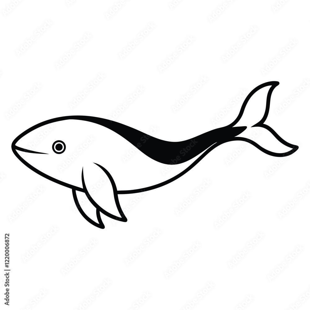 Whale Fish Icon Vector Creative Marine Life Illustrations for Design Projects Whale Fish Icon Vector Creative Marine Life Illustrations for Design Projects