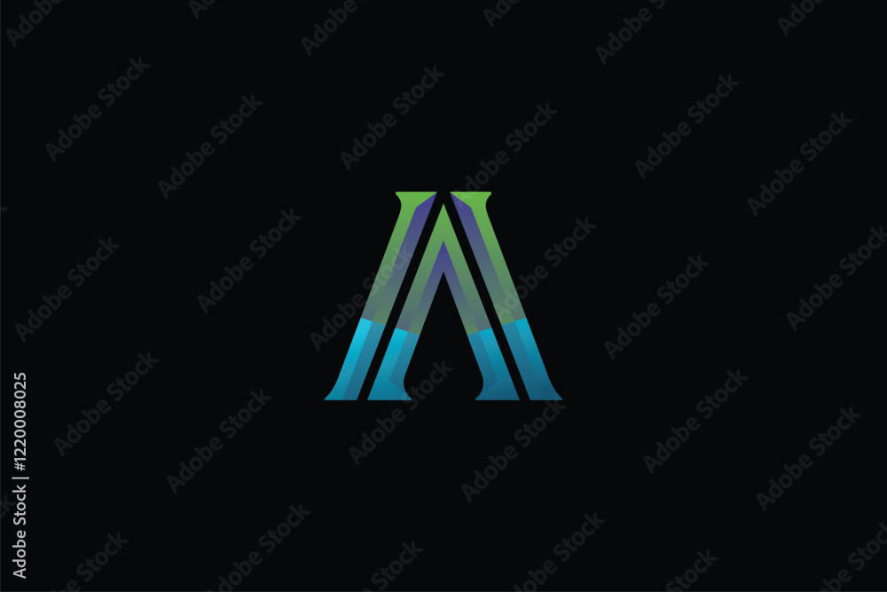 Abstract letter A vector monogram logo template Abstract letter A vector monogram logo template