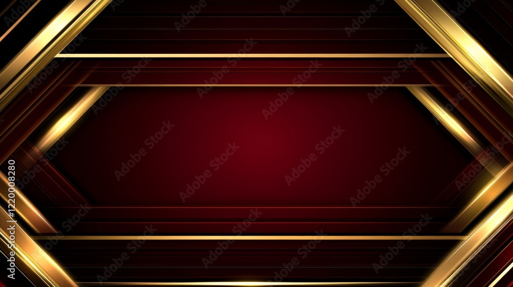 Obraz premium Abstract Red Gold Geometric Design Background