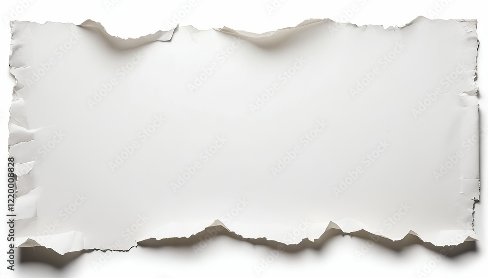 Fototapeta premium Grey adhesive strip paper white background rectangle 
