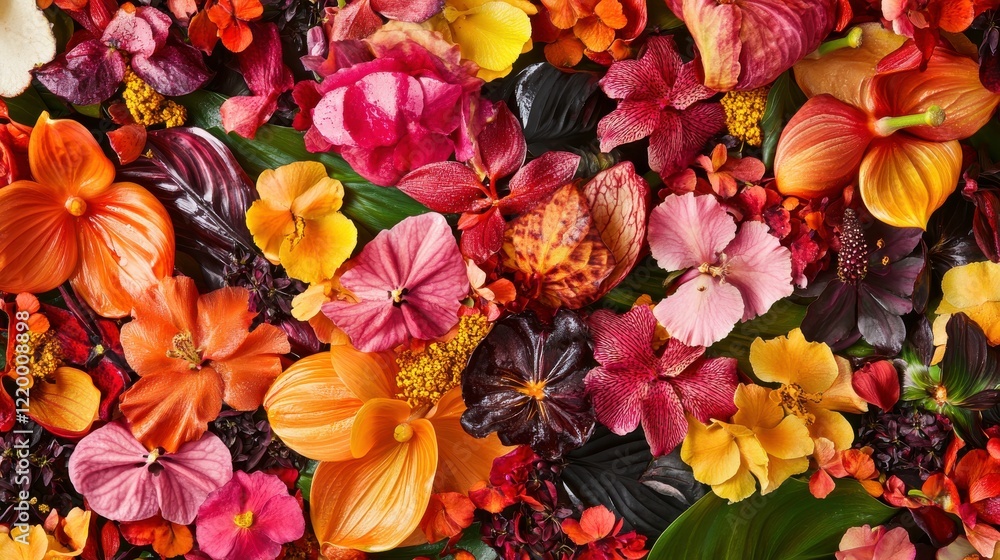 custom made wallpaper toronto digitalColorful Floral Arrangement with Vibrant Textures