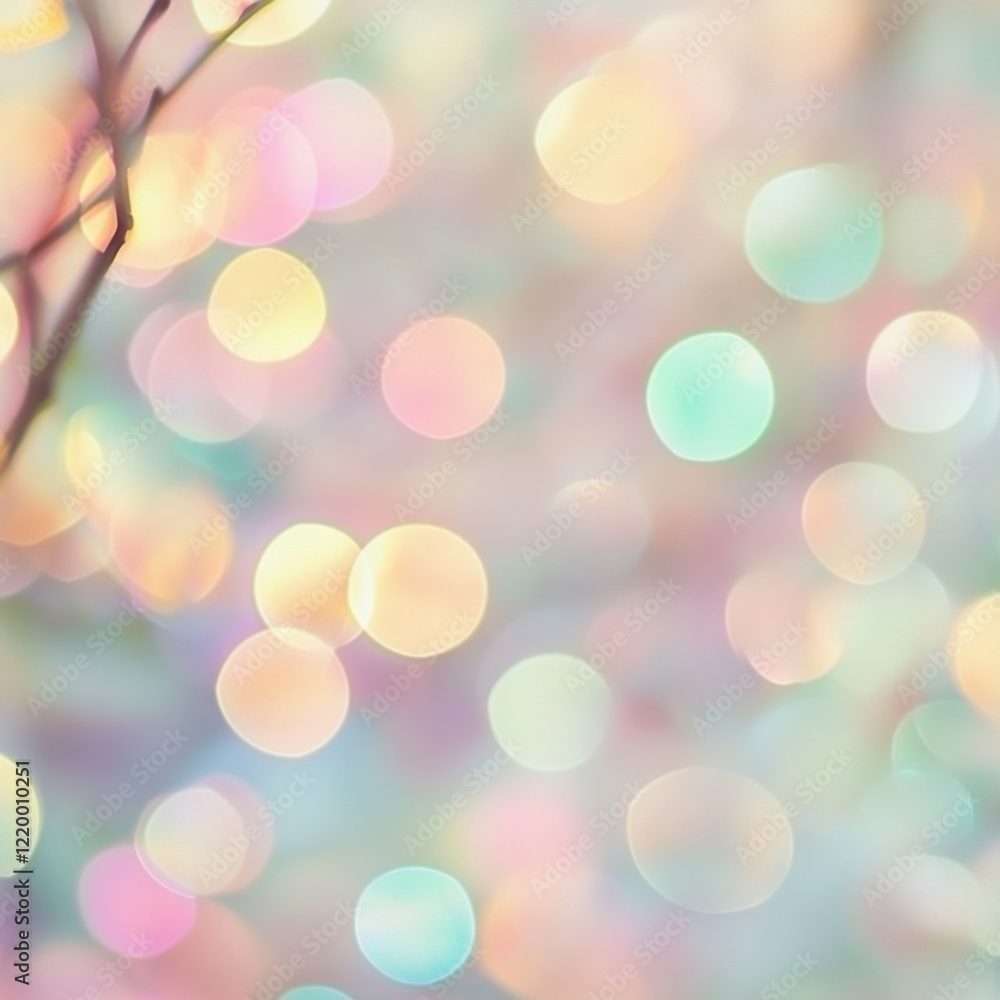 Obraz premium Glowing Bokeh Lights and Blurred Colorful Backdrop for or Holiday Background