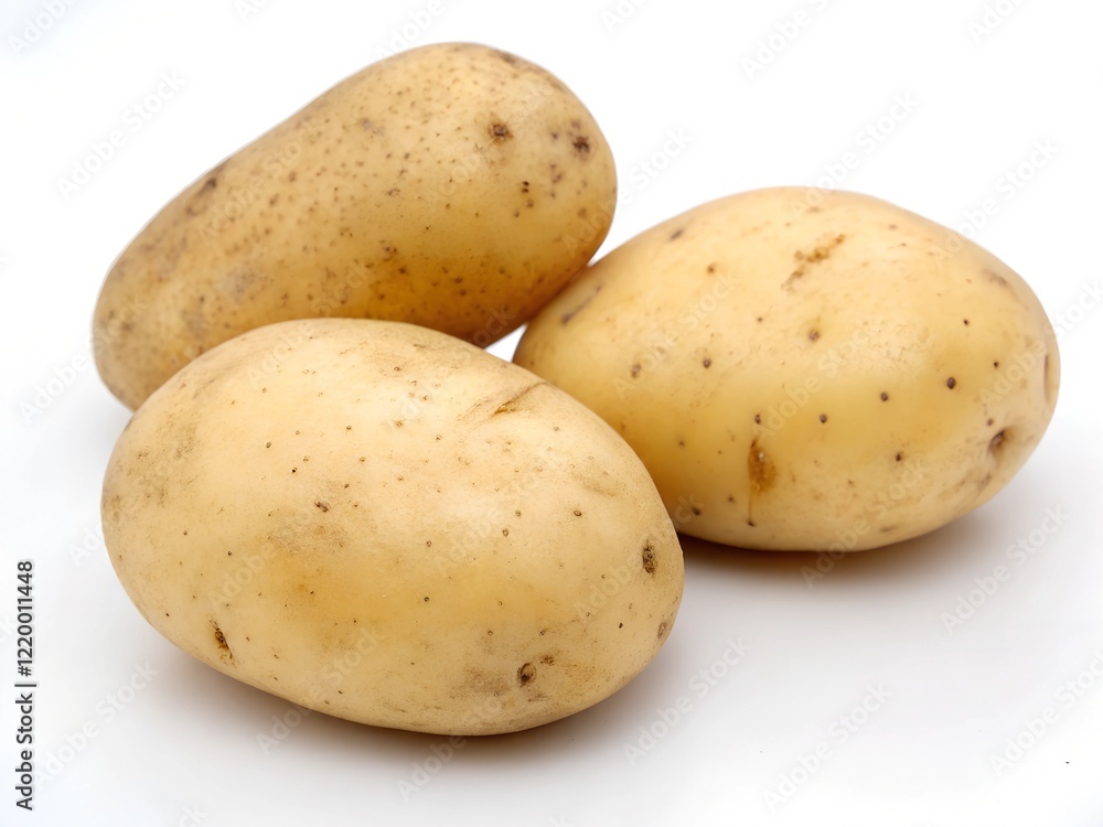 young fresh potatoes isolated on white young fresh potatoes isolated on white