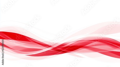 Abstract Red Wave Background Design Template