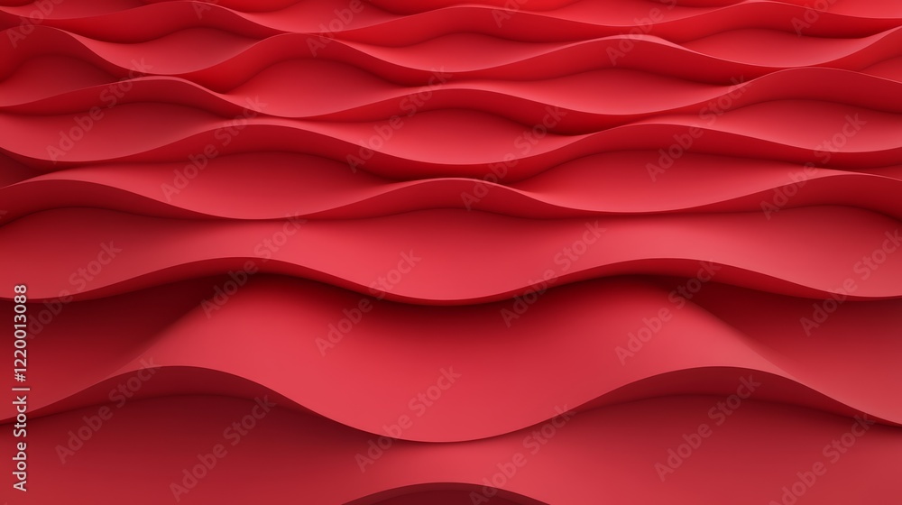 Fototapeta premium Abstract Red Wave Pattern Background Design (3)