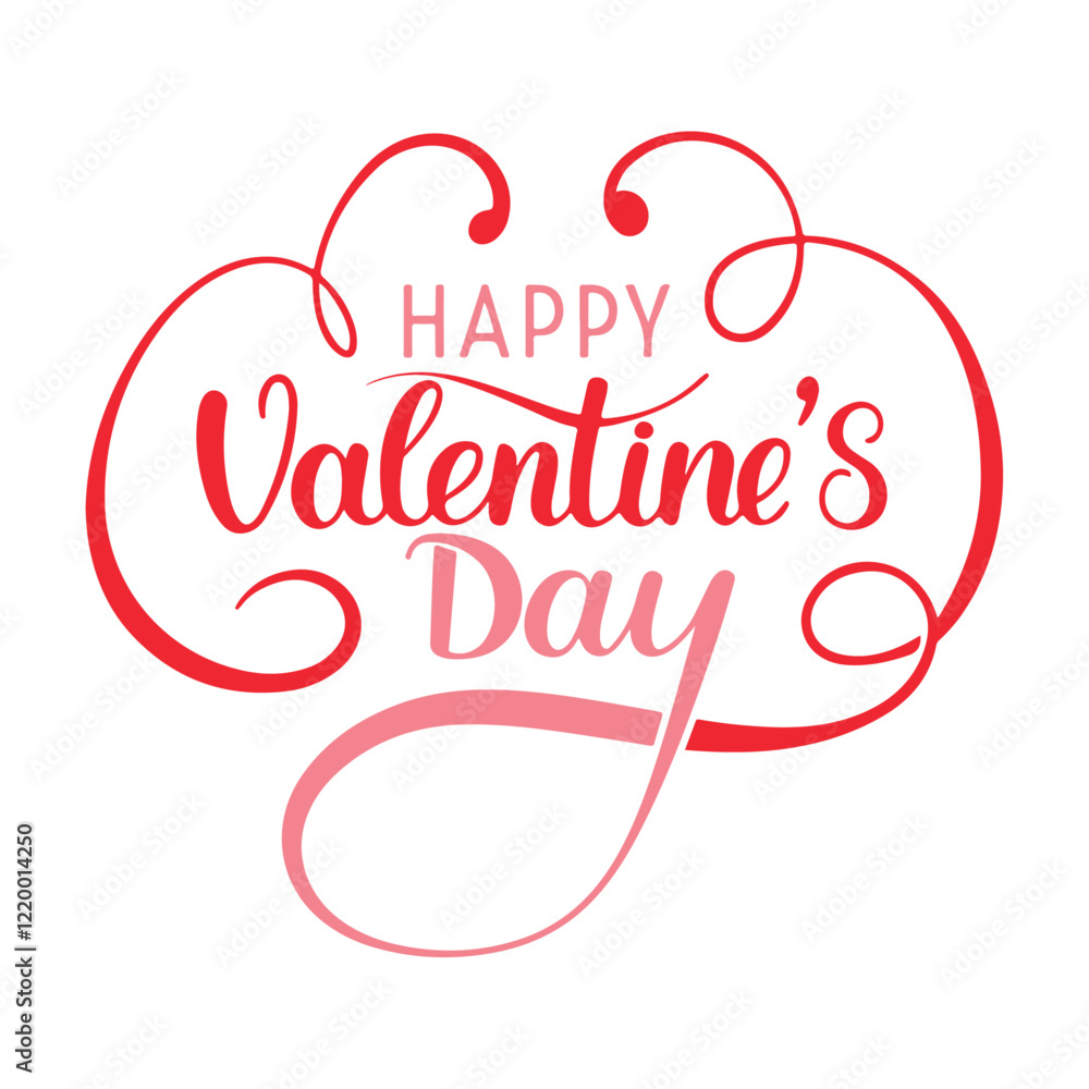 Obraz premium Happy Valentine's Day Banner Designed with Doodle Heart Elements.