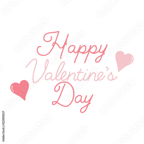 Wallpaper Mural Hand-Drawn Hearts Decorate This Valentine's Typography Banner. Torontodigital.ca