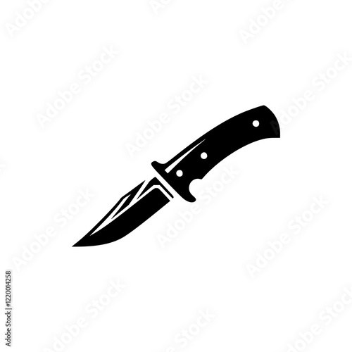 hunter knife hunting tool survive logo vector illustration template design