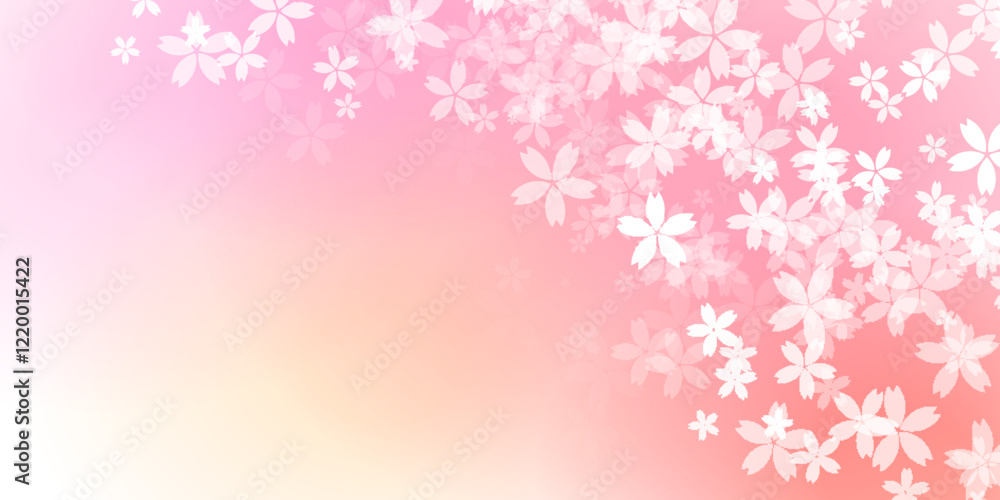 桜　和柄　水彩　背景