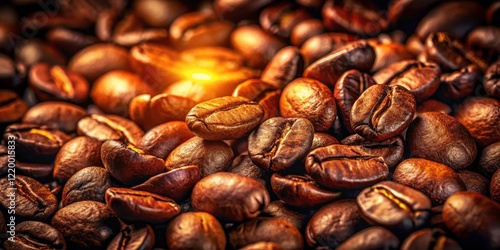 Wallpaper Mural Roasted Coffee Beans Background - Rich Textures, Warm Tones, and Natural Aroma in Architectural Photography for Coffee Lovers, Cafés, and Gourmet Food Scenes Torontodigital.ca