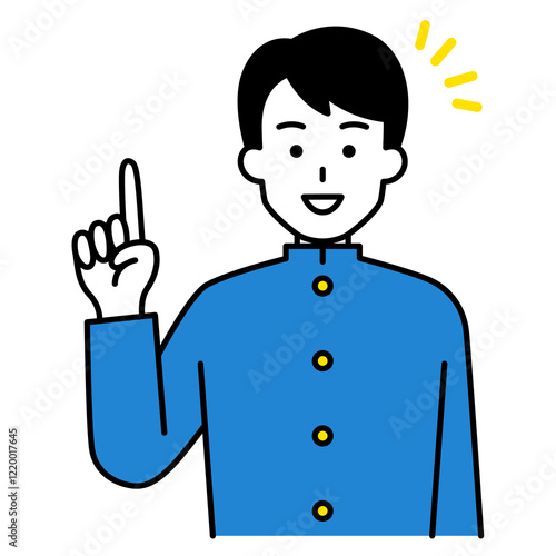 アイデアをひらめく男子学生