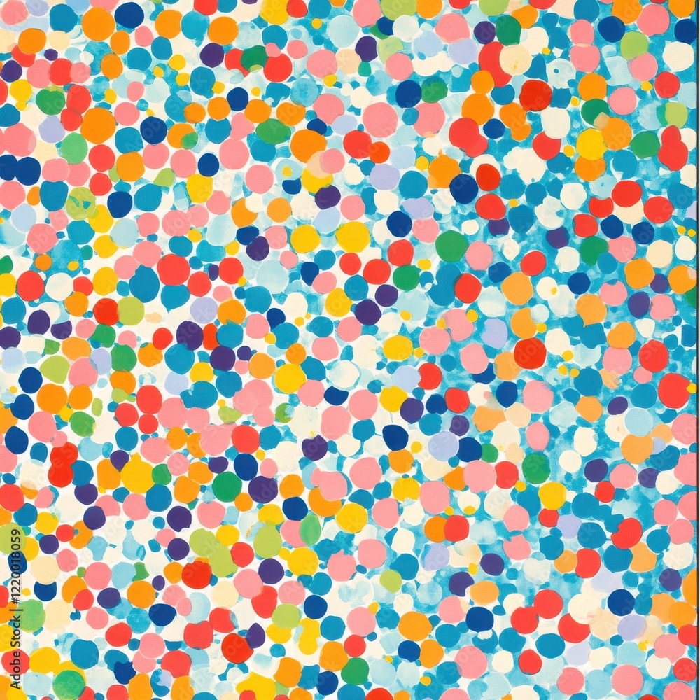 Vibrant Colorful Abstract Pattern with Playful Splashes and Bursts of Shapes and Dots Vibrant Colorful Abstract Pattern with Playful Splashes and Bursts of Shapes and Dots