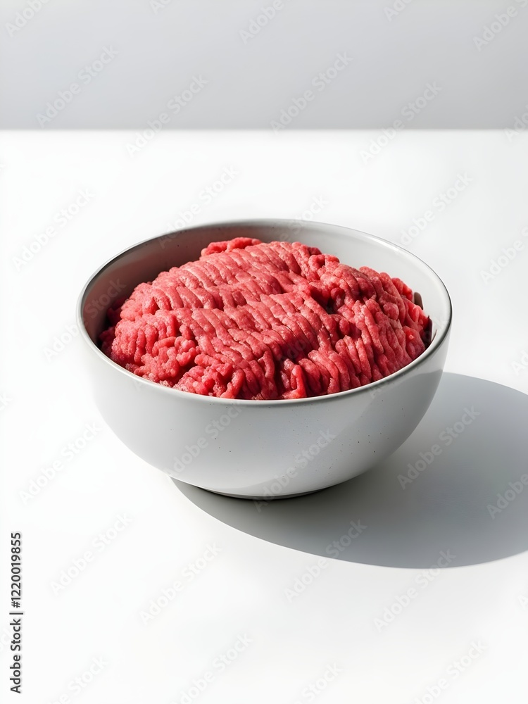 Bowl of raw ground beef Bowl of raw ground beef