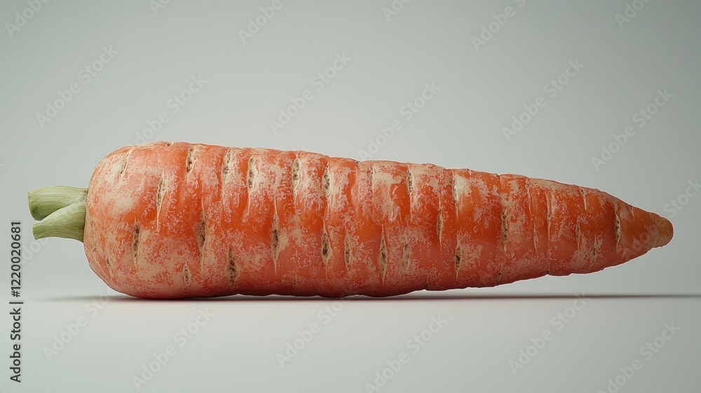 Single carrot, studio shot, light background, imperfections Single carrot, studio shot, light background, imperfections