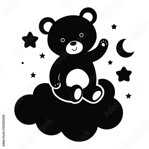 A delicious baby bear resting on the weather is quite charming.