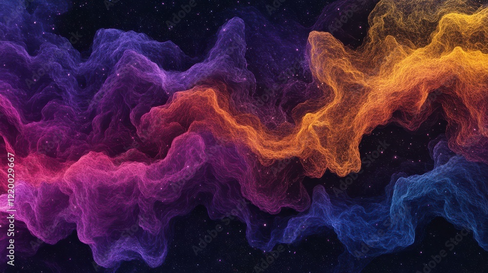 Obraz premium Starry Night Imagery with Dynamic Bright Lines