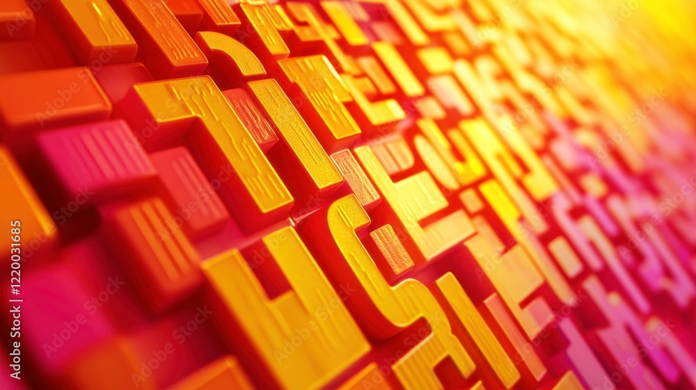 Vibrant Bold Fonts on Isolated Background Vibrant Bold Fonts on Isolated Background