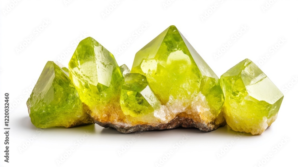 Prehnite crystal specimen with sharp edges and vibrant color. Generative AI Prehnite crystal specimen with sharp edges and vibrant color. Generative AI