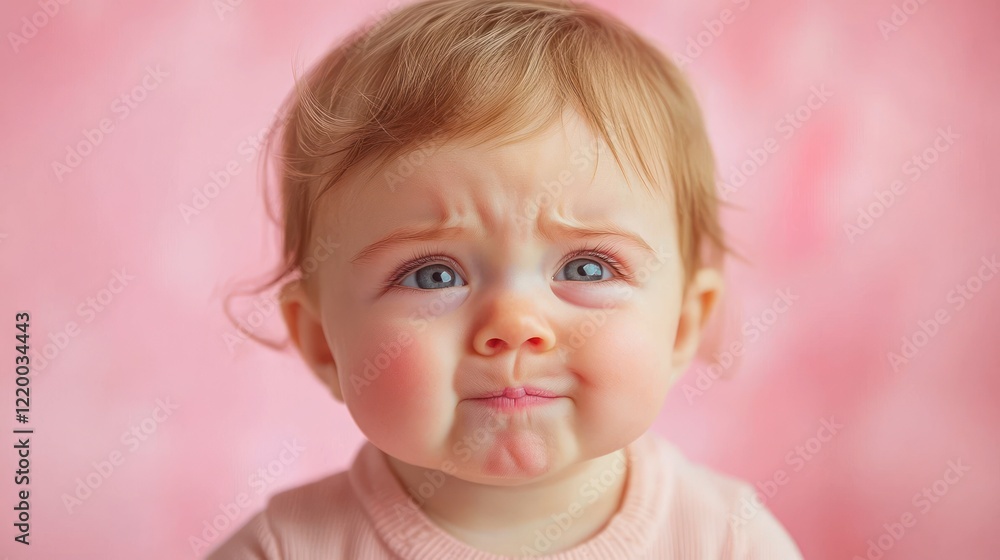 Crying Baby on Pink Background Frustrated Upset Unhappy Emotion Expression Child Crying Scream Toddler Sad Crying Baby on Pink Background Frustrated Upset Unhappy Emotion Expression Child Crying Scream Toddler Sad
